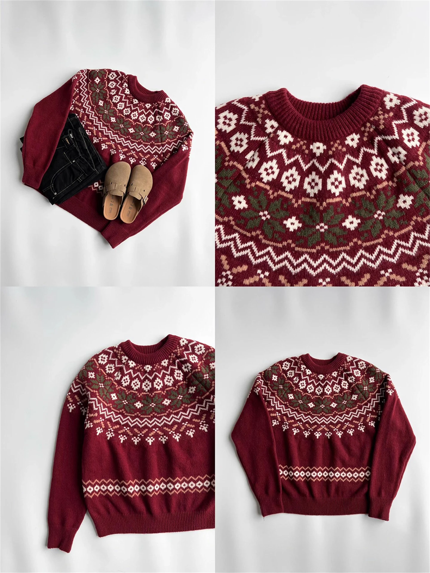 Мужской зимний свитер Fair Isle с круглым вырезом, винтажный, этнический, для пар, повседневный, с длинными рукавами
Мужской зимний свитер Fair Isle с круглым вырезом, винтажный, этнический, для пар, повседневный, с длинными рукавами