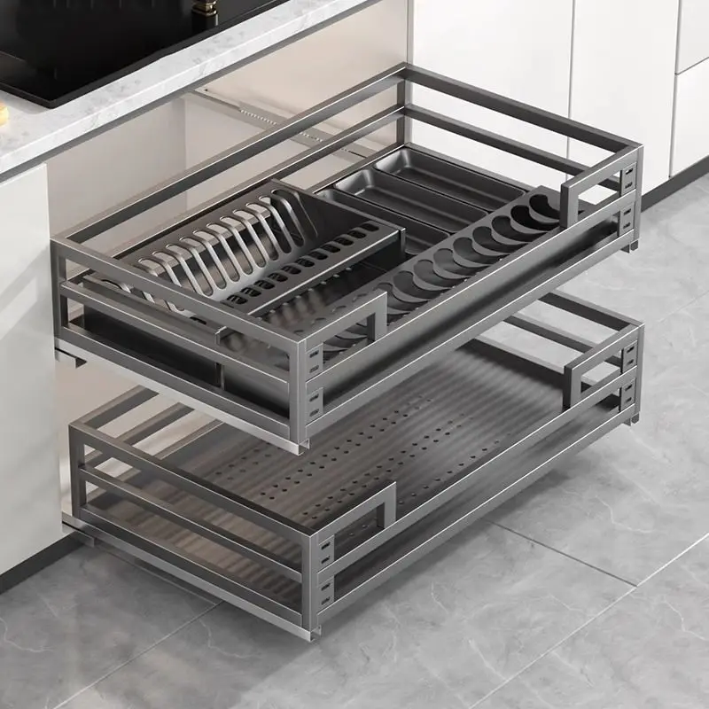 304 stainless steel drawer type damping double layer seasoning cabinet storage drain
304 stainless steel drawer type damping double layer seasoning cabinet storage drain