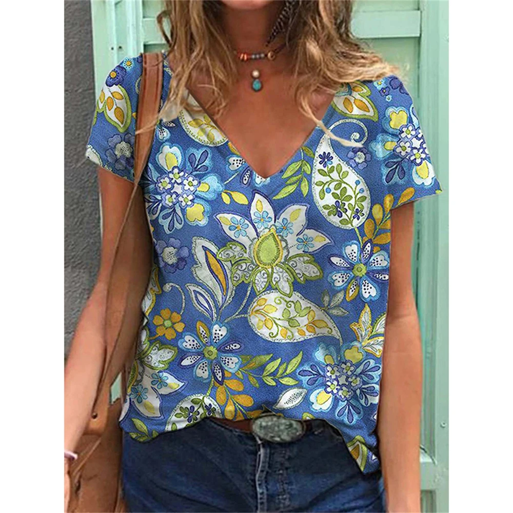 Women T-Shirt Bohemian Ethnic Floral 3D Print Vintage Y2k Top Streetwear Harajuku Oversized T Shirts V-Neck Tees Female Clothing
Women T-Shirt Bohemian Ethnic Floral 3D Print Vintage Y2k Top Streetwear Harajuku Oversized T Shirts V-Neck Tees Female Clothing