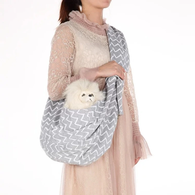 New Grey Striped Strap Size Adjustable Cotton Pet Sling Dog Cat Carrier Bag Hand Free Comfort Shoulder Bag Outdoor
New Grey Striped Strap Size Adjustable Cotton Pet Sling Dog Cat Carrier Bag Hand Free Comfort Shoulder Bag Outdoor