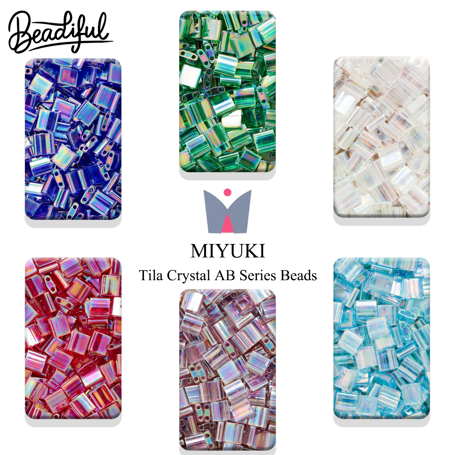 MIYUKI Tila Crystal AB Beads 10g ~250pcs – Japan 2-Hole Square Iridescent Transparent Beads Jewelry DIY
MIYUKI Tila Crystal AB Beads 10g ~250pcs – Japan 2-Hole Square Iridescent Transparent Beads Jewelry DIY
