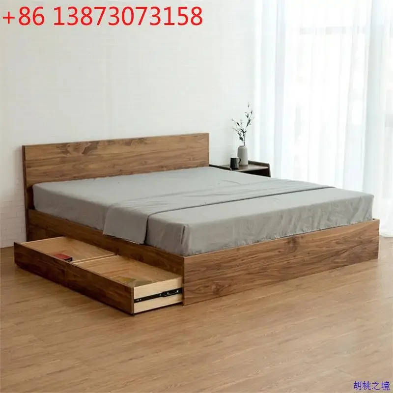 Nordic solid wood bed Cherry 1.8 meters double bed Modern simple 15m black walnut Japanese oak storage bed
Nordic solid wood bed Cherry 1.8 meters double bed Modern simple 15m black walnut Japanese oak storage bed