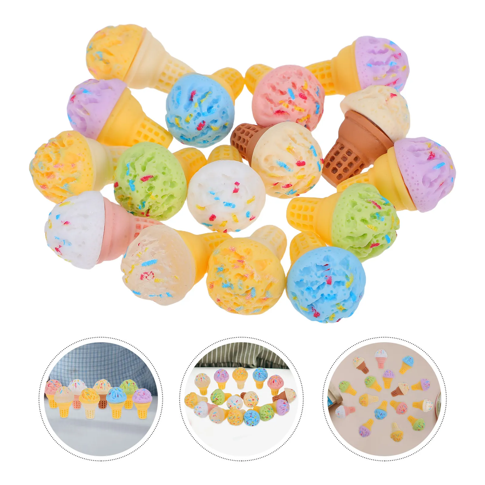 27Pcs Mini Food Resin Crafts Artificial Ice Cream Cones Pretend Play Kitchen Accessories DIY Miniature Food Set Realistic
27Pcs Mini Food Resin Crafts Artificial Ice Cream Cones Pretend Play Kitchen Accessories DIY Miniature Food Set Realistic