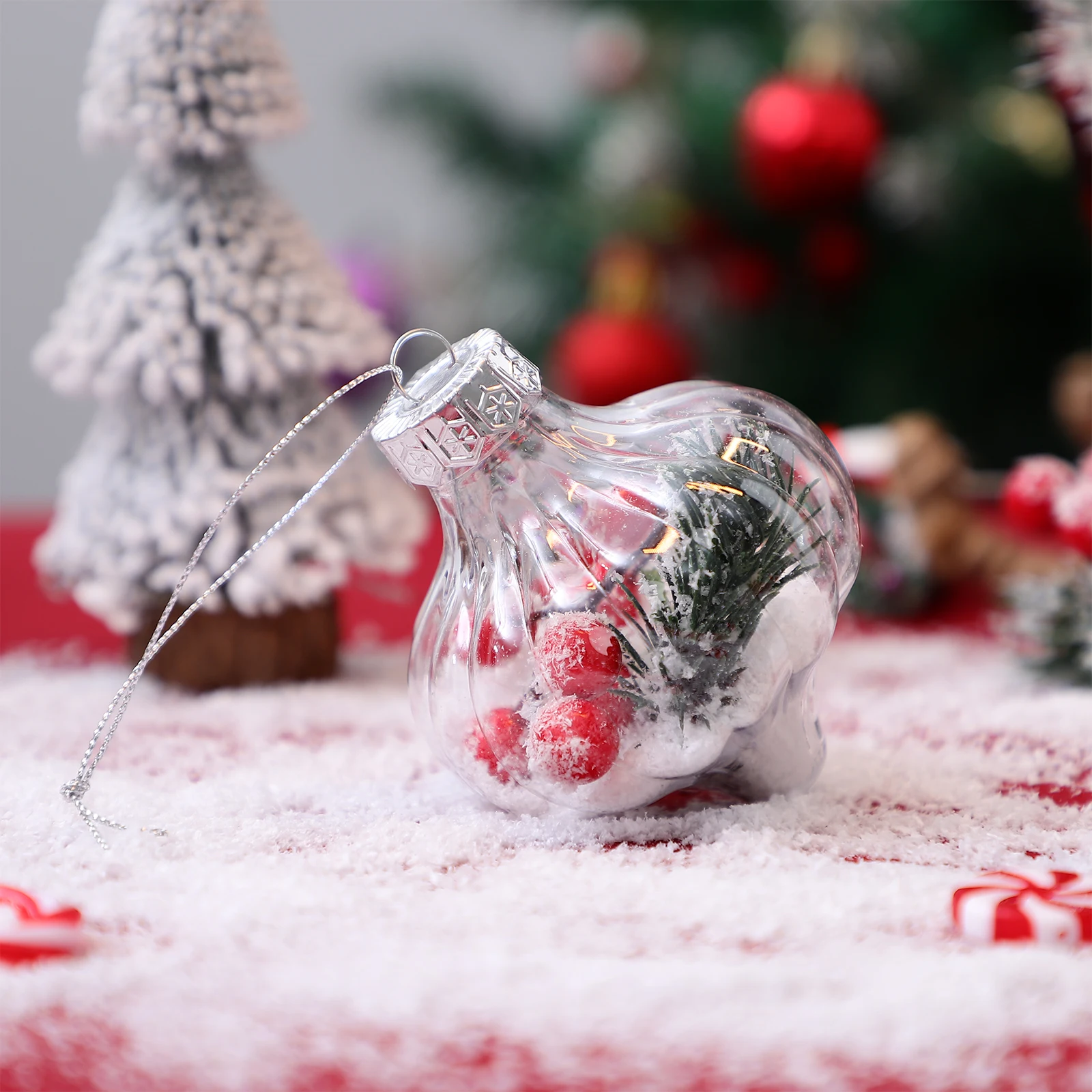 8pcs Plastic Christmas Decoration Balls Clear Sphere Tree Hanging Ornaments Xmas Party Supplies Festive Holiday Decor
8pcs Plastic Christmas Decoration Balls Clear Sphere Tree Hanging Ornaments Xmas Party Supplies Festive Holiday Decor