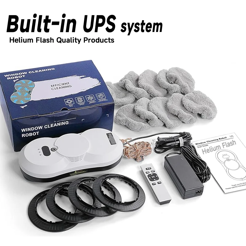 UPS System Robot Window Cleaner Vacuum Smart Home Appliance Auto Clean Glass Windows Washer Window Washing Electric Floor Mops
UPS System Robot Window Cleaner Vacuum Smart Home Appliance Auto Clean Glass Windows Washer Window Washing Electric Floor Mops