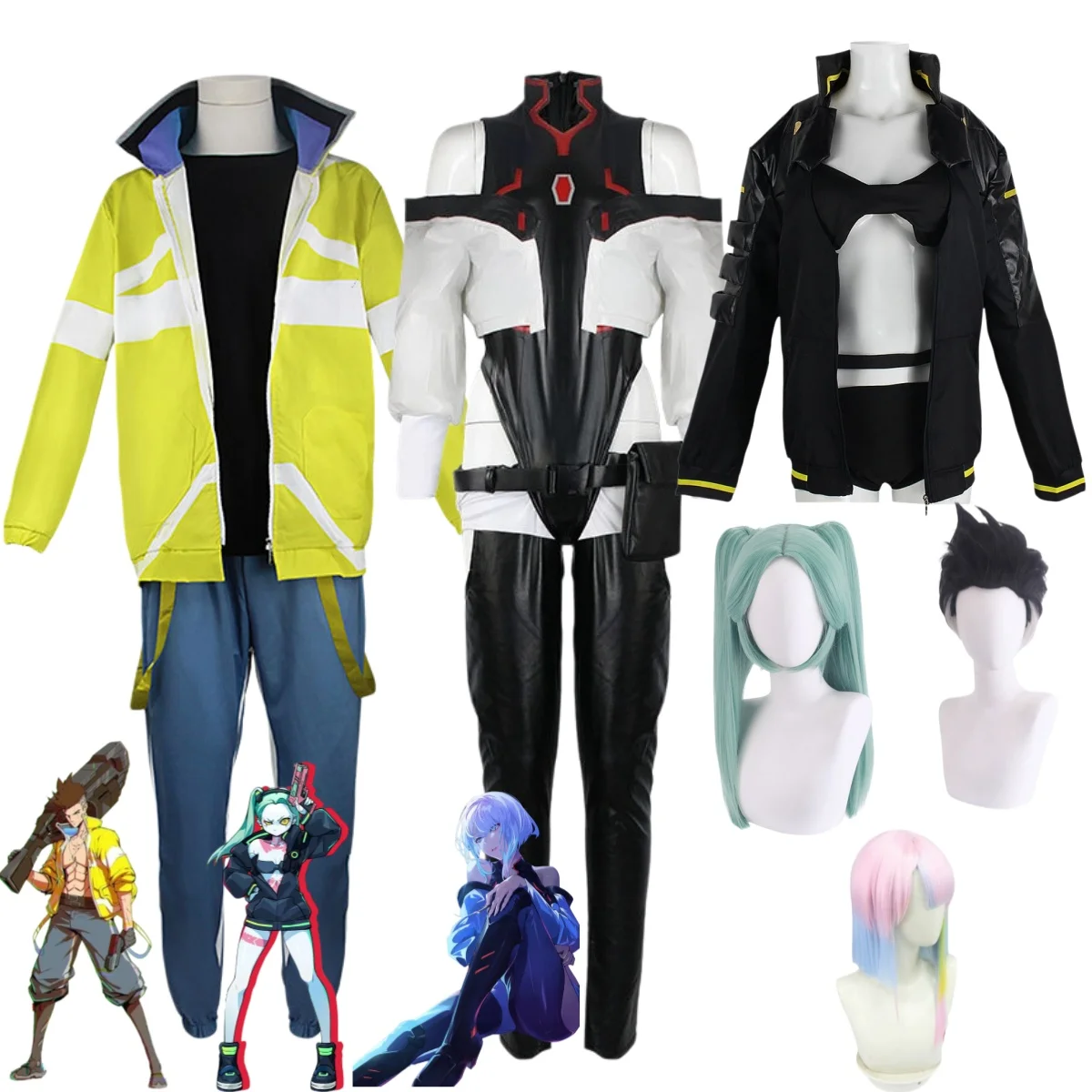 Game Rebecca David Martinez Lucyna Kushinada Cosplay Costume Coat Uniform Full Set Wig Man Woman Sexy Carnival Party Suit
Game Rebecca David Martinez Lucyna Kushinada Cosplay Costume Coat Uniform Full Set Wig Man Woman Sexy Carnival Party Suit