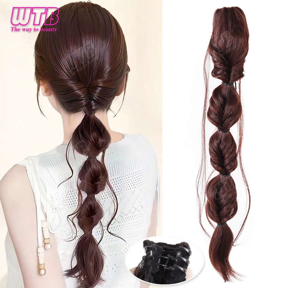 WTB Synthetic Ponytail Wig with Small Clip Style Long Beard Fluffy Bubble Braid Suitable for Everyday Wear
WTB Synthetic Ponytail Wig with Small Clip Style Long Beard Fluffy Bubble Braid Suitable for Everyday Wear