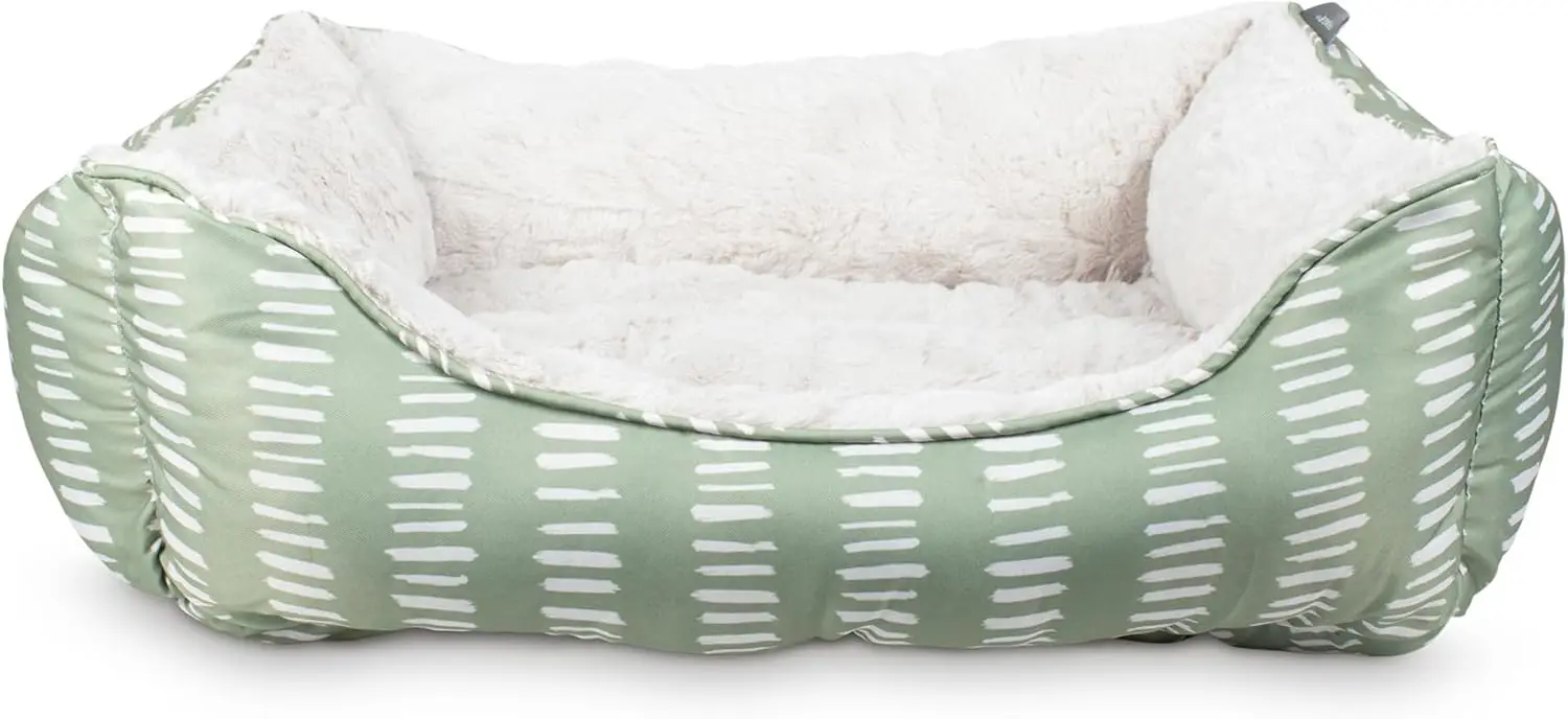 Studio Painted Dash Cool Olive Rectangular Cuddler Pet Bed 25' x 21', Poly Filled, Faux Fur Interior, Machine Washable
Studio Painted Dash Cool Olive Rectangular Cuddler Pet Bed 25' x 21', Poly Filled, Faux Fur Interior, Machine Washable