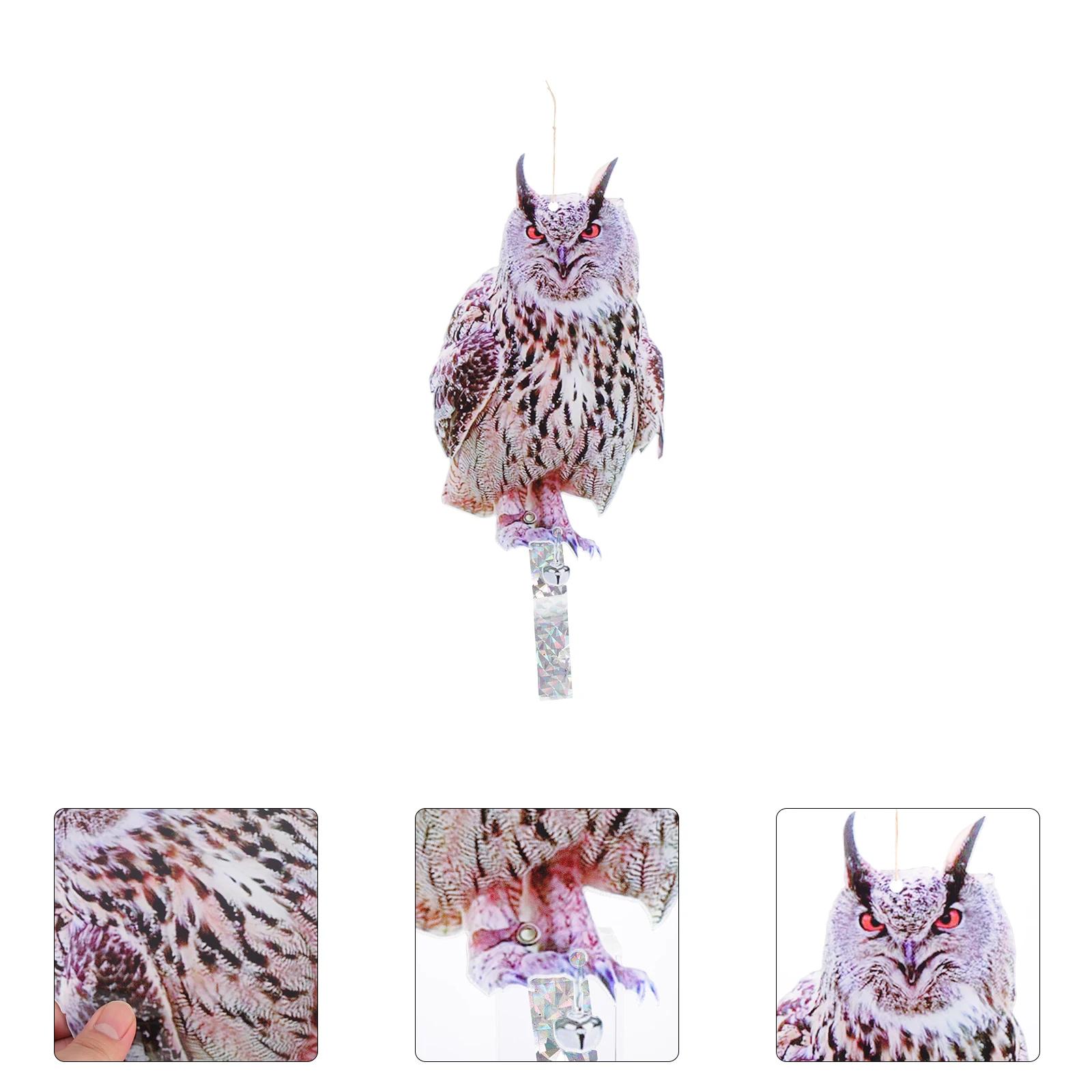 1set Reflective Fake Owl Bird Scare Device Double Sided Hanging Garden Orchard Decor Alloy Woodpecker Repellent For Outdoor Use
1set Reflective Fake Owl Bird Scare Device Double Sided Hanging Garden Orchard Decor Alloy Woodpecker Repellent For Outdoor Use
