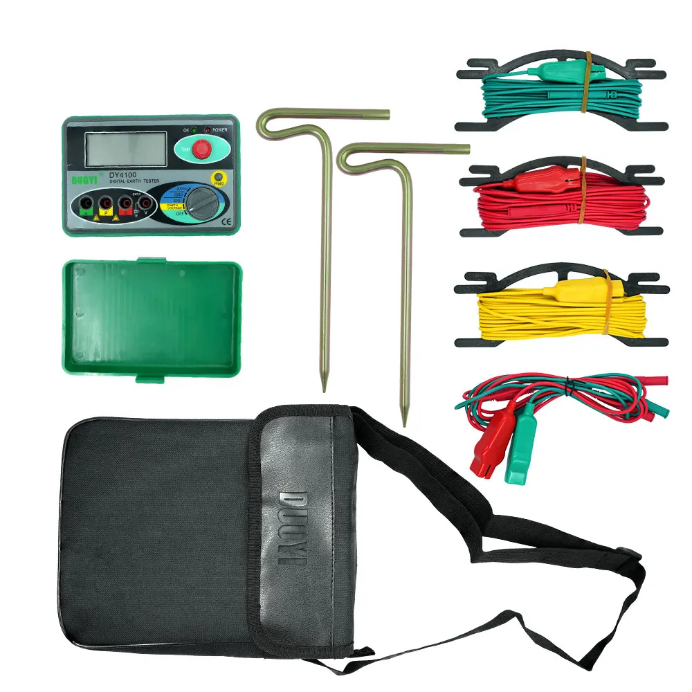 NEW DY4100 Digital Earth Ground Resistance Meter Megohmmeter 0-2000 Ohm Instruments Inspection Electrician Resistance Tester
NEW DY4100 Digital Earth Ground Resistance Meter Megohmmeter 0-2000 Ohm Instruments Inspection Electrician Resistance Tester