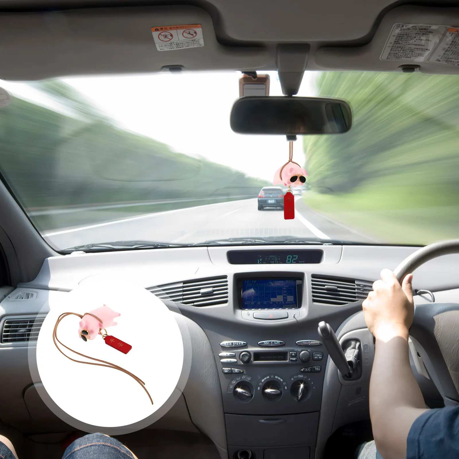 Pig Pendant Car Rearview Mirror Hanging Ornament for Auto Interior Decoration Lovely Adorable with Rope Fine
Pig Pendant Car Rearview Mirror Hanging Ornament for Auto Interior Decoration Lovely Adorable with Rope Fine