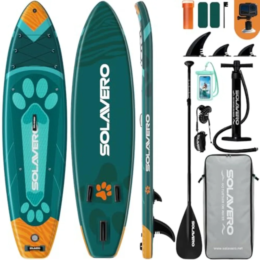 Inflatable Paddle Board for Adults Youth, PVC Drop-Stitch Construction, Blue/Gray, Ultra-Stable with Anti-Slip EVA Deck and Ful
Inflatable Paddle Board for Adults Youth, PVC Drop-Stitch Construction, Blue/Gray, Ultra-Stable with Anti-Slip EVA Deck and Ful