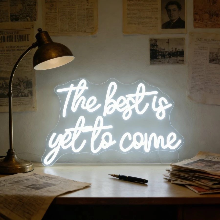 The Best Is Yet To Come Neon Sign LED Wall Art USB Powered Inspirational Desk Decor for Office Aesthetic Night Light Gift
The Best Is Yet To Come Neon Sign LED Wall Art USB Powered Inspirational Desk Decor for Office Aesthetic Night Light Gift