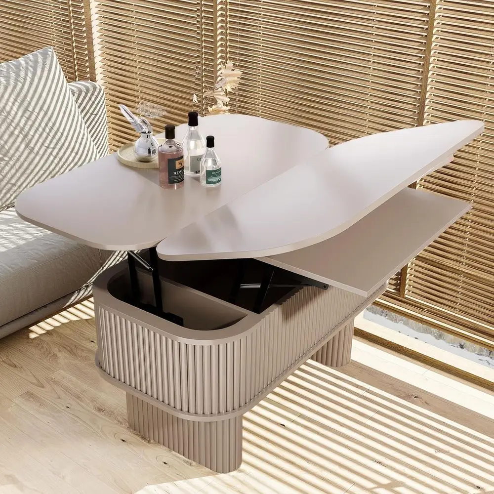 Liting Coee Table or Living Room,26-Inch Lit that Converts to Dining Table,3 in 1 Pull Out Coee Table with Storage,Oval Wood Cen
Liting Coee Table or Living Room,26-Inch Lit that Converts to Dining Table,3 in 1 Pull Out Coee Table with Storage,Oval Wood Cen