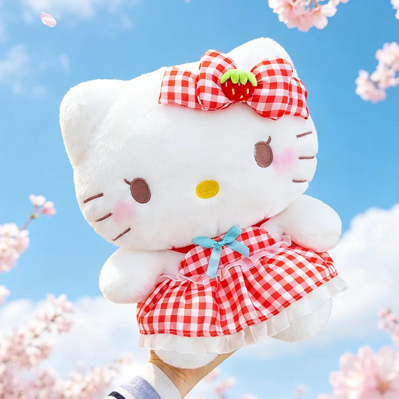 Sanrio Hello Kitty Plush Doll Strawberry Plaid Dress Stuffed Toy Soft Fluffy Cat Pillow Birthday Gift Home Decor Collectible
Sanrio Hello Kitty Plush Doll Strawberry Plaid Dress Stuffed Toy Soft Fluffy Cat Pillow Birthday Gift Home Decor Collectible