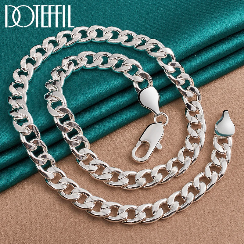 DOTEFFIL 925 Sterling Silver 10mm 22-24 Inch For Man Women Necklace Side Chain Atmospheric Jewelry
DOTEFFIL 925 Sterling Silver 10mm 22-24 Inch For Man Women Necklace Side Chain Atmospheric Jewelry