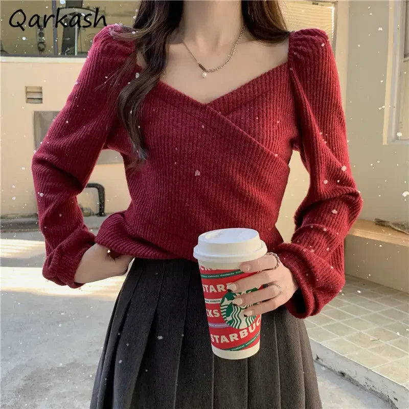 Укороченные пуловеры женские тонкие элегантные с квадратным воротником в стиле ретро однотонные женские дизайнерские модные нежные трикотажные изделия мягкие весенние Ins 
Укороченные пуловеры женские тонкие элегантные с квадратным воротником в стиле ретро однотонные женские дизайнерские модные нежные трикотажные изделия мягкие весенние Ins