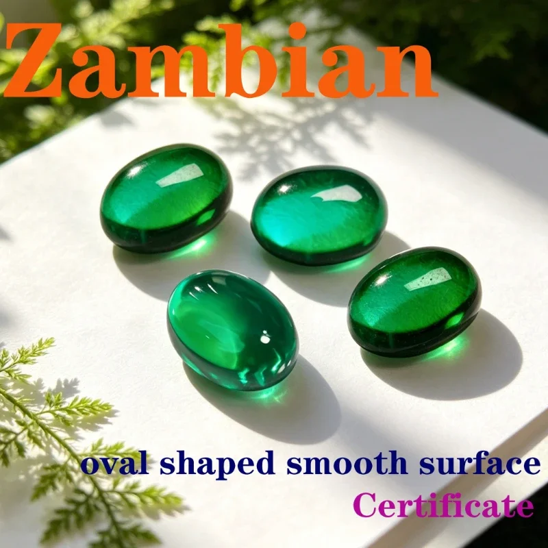 Artificial Gemstone Zambian Emerald Oval Shaped Smooth Surface Shape Certtificate
Artificial Gemstone Zambian Emerald Oval Shaped Smooth Surface Shape Certtificate