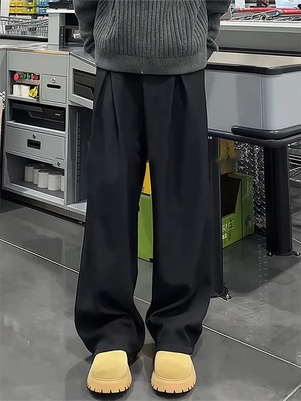Casual Men's West Pants Student Pleated Loose Wide Leg Pants Japanese Sle Knife Suit Long Pants Ins Low Waist Loose Fit
Casual Men's West Pants Student Pleated Loose Wide Leg Pants Japanese Sle Knife Suit Long Pants Ins Low Waist Loose Fit