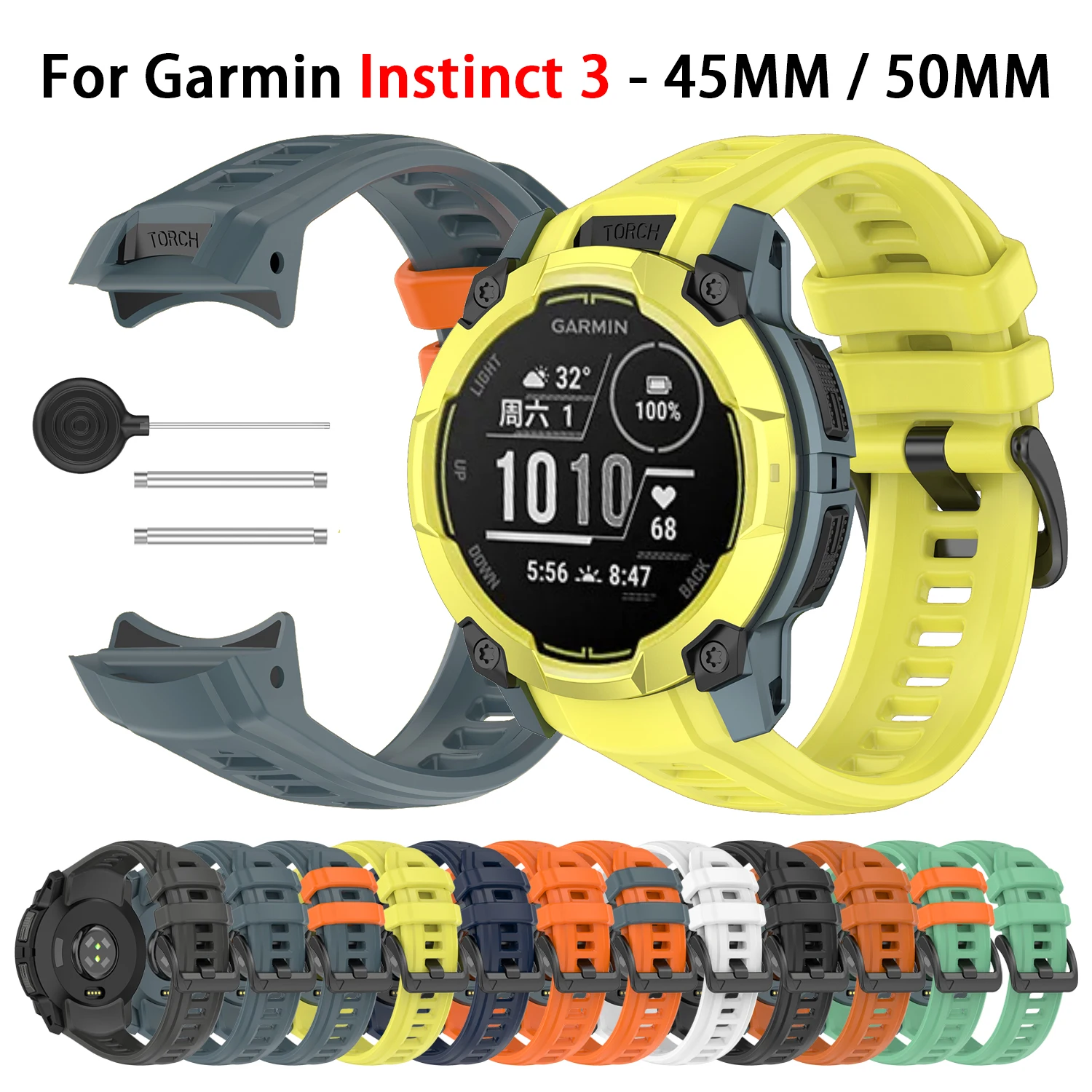 for Instinct 3 50MM Silicone Watch Straps For Garmin Instinct 3 45MM / 50MM Watchband Bracelet For Instinct 3 solar Wristbands
for Instinct 3 50MM Silicone Watch Straps For Garmin Instinct 3 45MM / 50MM Watchband Bracelet For Instinct 3 solar Wristbands