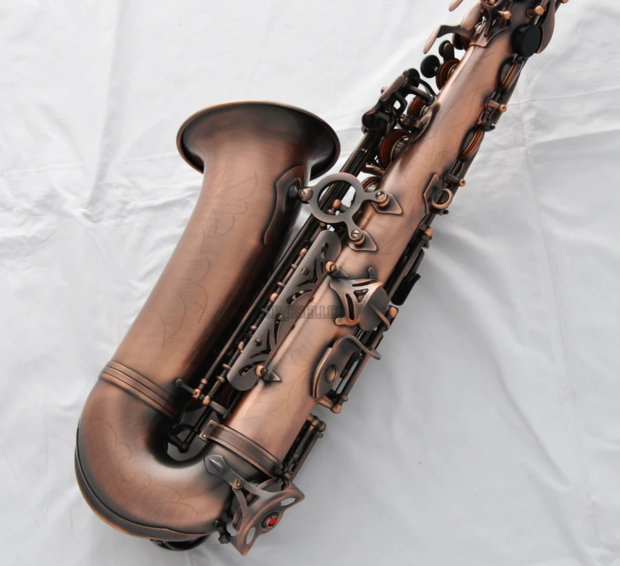 Professional Red Antique Alto Saxophone Rolled Note Hole Sax Double arm bars NEW 2025
Professional Red Antique Alto Saxophone Rolled Note Hole Sax Double arm bars NEW 2025