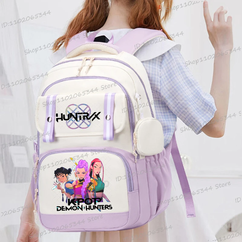 Kpop Demon Hunter рюкзаки Kawaii Rumi Mira Zoey студенческие школьные сумки для девочек спортивный рюкзак на открытом воздухе женский дорожный рюкзак подарок
Kpop Demon Hunter рюкзаки Kawaii Rumi Mira Zoey студенческие школьные сумки для девочек спортивный рюкзак на открытом воздухе женский дорожный рюкзак подарок