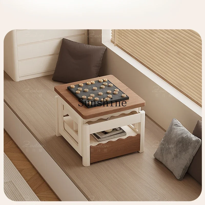 Retro cream style living room small coffee table combination set square foldable
Retro cream style living room small coffee table combination set square foldable