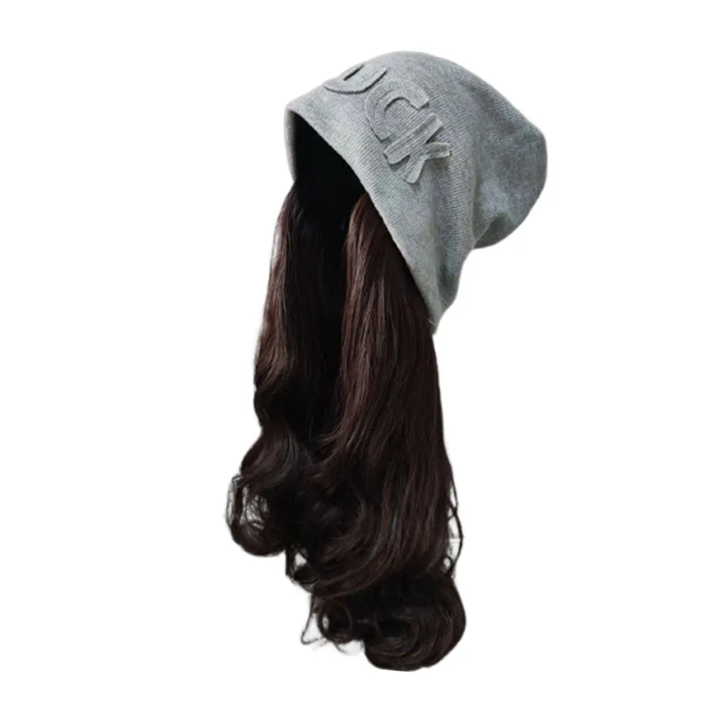 Осень-зима, длинные волнистые волосы, шапка-бини с париком, теплый повседневный парик, вязаная шапка, парик для волос, зимние шапки для женщин
Осень-зима, длинные волнистые волосы, шапка-бини с париком, теплый повседневный парик, вязаная шапка, парик для волос, зимние шапки для женщин