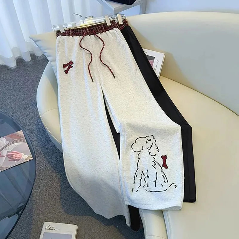 Cute Cartoon Women Sweatpants Loose High Waist Kawaii Straight Pants Vintage Embroidery Japan Fall Sweet Lady Wide Leg Trousers
Cute Cartoon Women Sweatpants Loose High Waist Kawaii Straight Pants Vintage Embroidery Japan Fall Sweet Lady Wide Leg Trousers