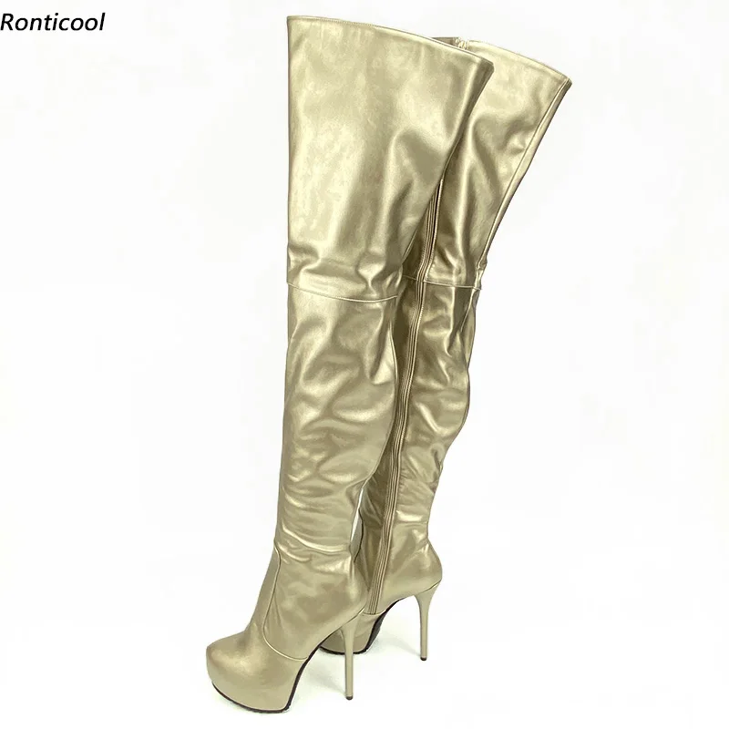 Ronticool женские зимние ботинки ручной работы на шпильке с боковой молнией и круглым носком, светло-золотистые, серебряные клубные туфли, женские размеры США 5-20
Ronticool женские зимние ботинки ручной работы на шпильке с боковой молнией и круглым носком, светло-золотистые, серебряные клубные туфли, женские размеры США 5-20