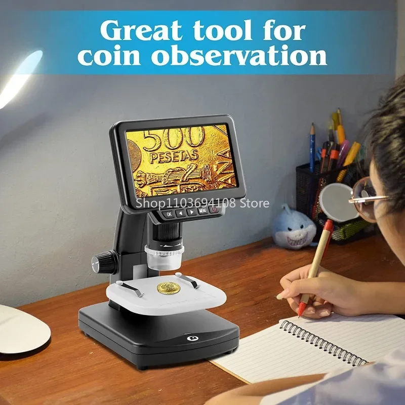 New 5-Inch Digital Microscope Industrial Maintenance Coin Appraisal Electron Microscope
New 5-Inch Digital Microscope Industrial Maintenance Coin Appraisal Electron Microscope