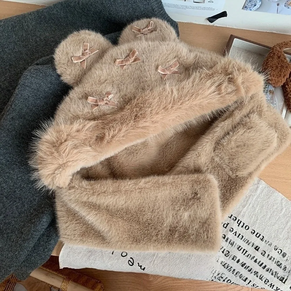 Повседневная пушистая шапка с бантом для защиты ушей, утепленная, теплая, ветрозащитная, женская шапка-капюшон для зимы/осени
Повседневная пушистая шапка с бантом для защиты ушей, утепленная, теплая, ветрозащитная, женская шапка-капюшон для зимы/осени