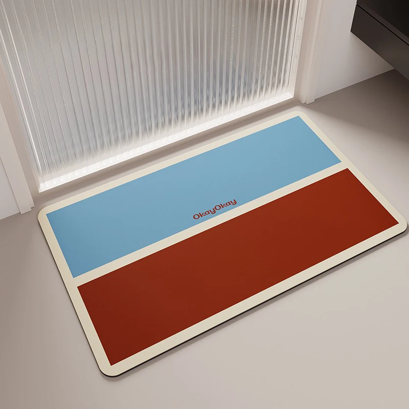 Simple Style Contrast Color Collage Stripes Bathroom Absorbent Floor Mat Soft Diatom Mud Toilet Door Mats Bathroom Non-slip Rug
Simple Style Contrast Color Collage Stripes Bathroom Absorbent Floor Mat Soft Diatom Mud Toilet Door Mats Bathroom Non-slip Rug