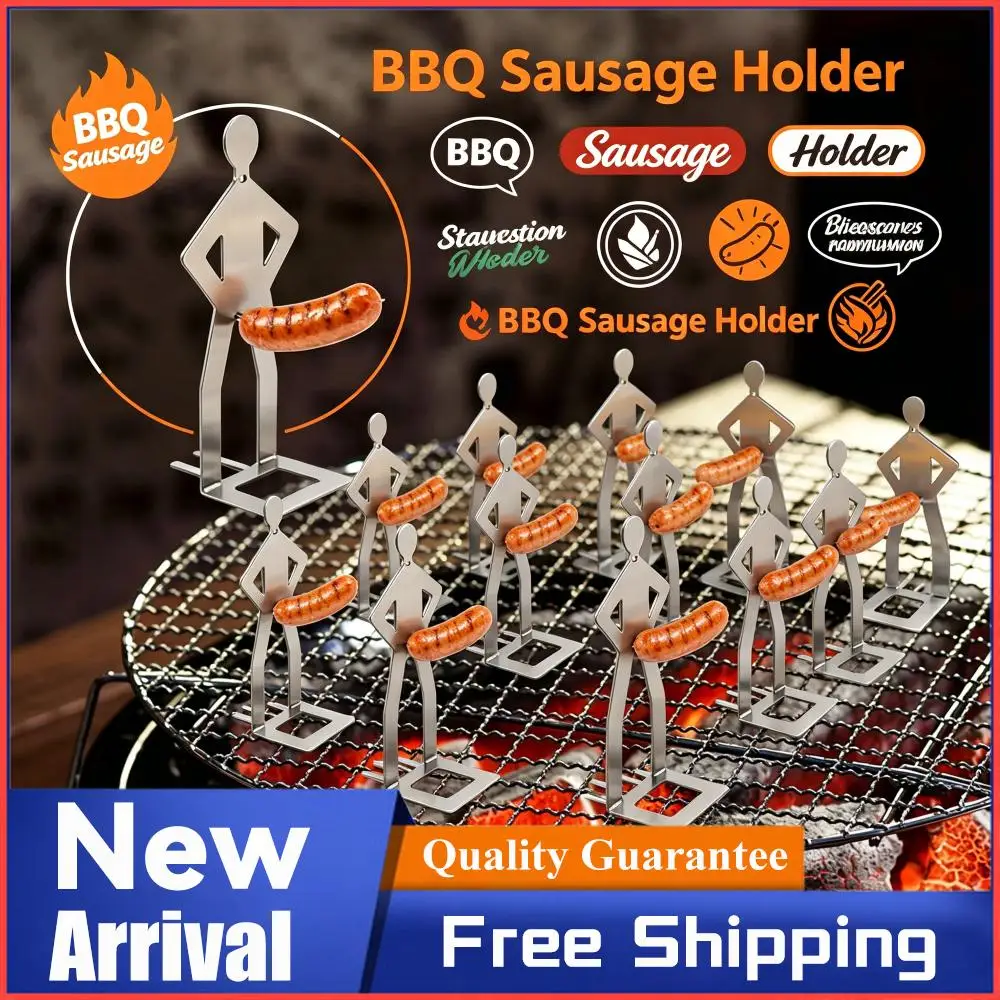 Stainless Steel BBQ Sausage Holder Novelty Party Camping Gifts Funny Sausage Roaster Reusable Hot Dog Grill for Outdoor Camping
Stainless Steel BBQ Sausage Holder Novelty Party Camping Gifts Funny Sausage Roaster Reusable Hot Dog Grill for Outdoor Camping