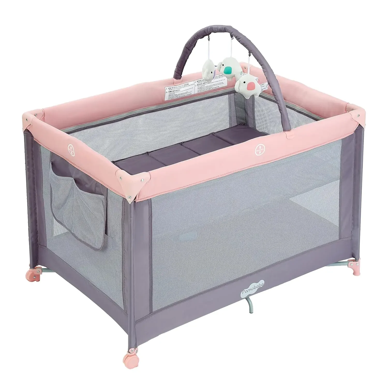 Pamo Babe Pack and Play with Bassinet, Pink Portable Playard for Baby
Pamo Babe Pack and Play with Bassinet, Pink Portable Playard for Baby