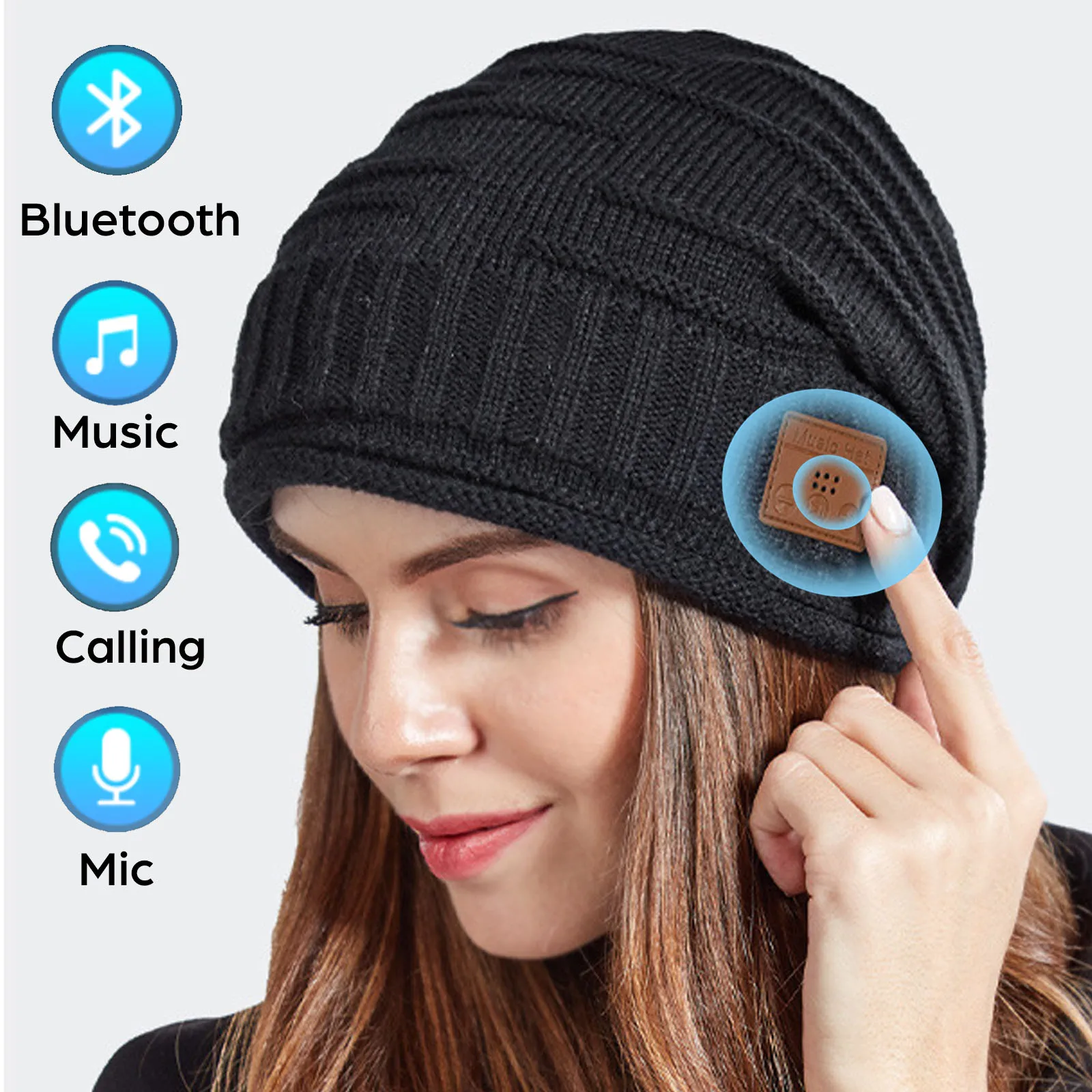 Зимние Bluetooth-наушники, уличная теплая музыкальная вязаная шапка, перезаряжаемые беспроводные стереонаушники, шапка-бини, микрофон громкой связи
Зимние Bluetooth-наушники, уличная теплая музыкальная вязаная шапка, перезаряжаемые беспроводные стереонаушники, шапка-бини, микрофон громкой связи