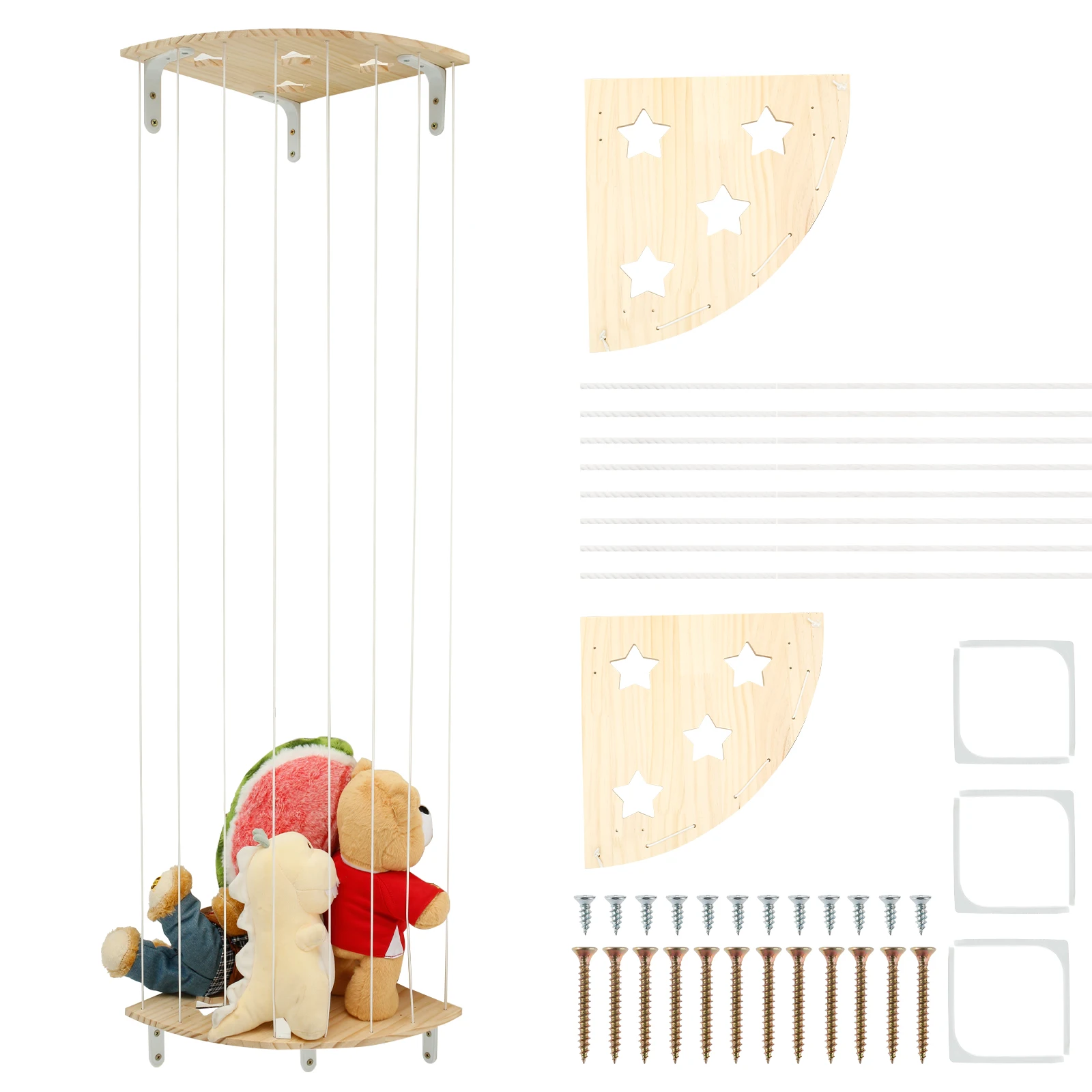 Угловая клетка для хранения чучел животных, большая емкость, деревянный держатель для игрушек, подвесной органайзер для хранения чучел животных для гостиной
Угловая клетка для хранения чучел животных, большая емкость, деревянный держатель для игрушек, подвесной органайзер для хранения чучел животных для гостиной