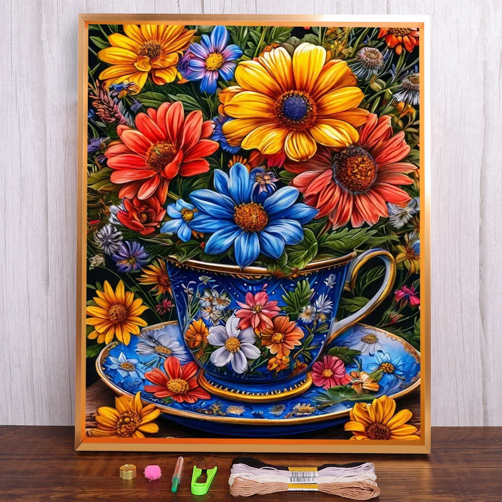 Still Life Flower Printed Fabric Cross-Stitch Embroidery Full Kit Painting Handicraft Needlework Hobby Needle Sales Home Decor
Still Life Flower Printed Fabric Cross-Stitch Embroidery Full Kit Painting Handicraft Needlework Hobby Needle Sales Home Decor