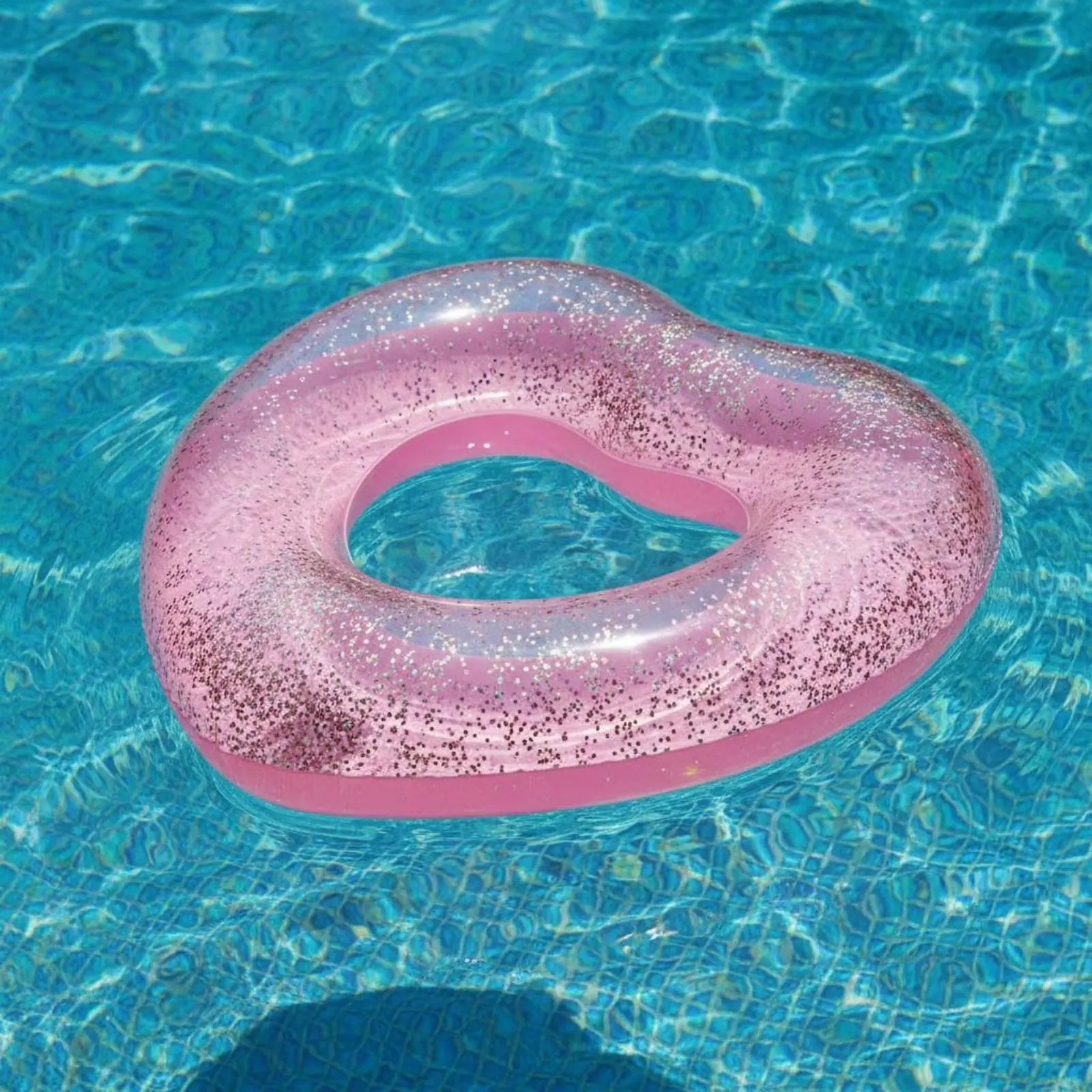 Inflatable Heart Buoy Easy to Inflate & Deflate Heart Shaped Aquatic Tube Glitter Pool Buoy Leak-Resistant Air Inflation Port
Inflatable Heart Buoy Easy to Inflate & Deflate Heart Shaped Aquatic Tube Glitter Pool Buoy Leak-Resistant Air Inflation Port