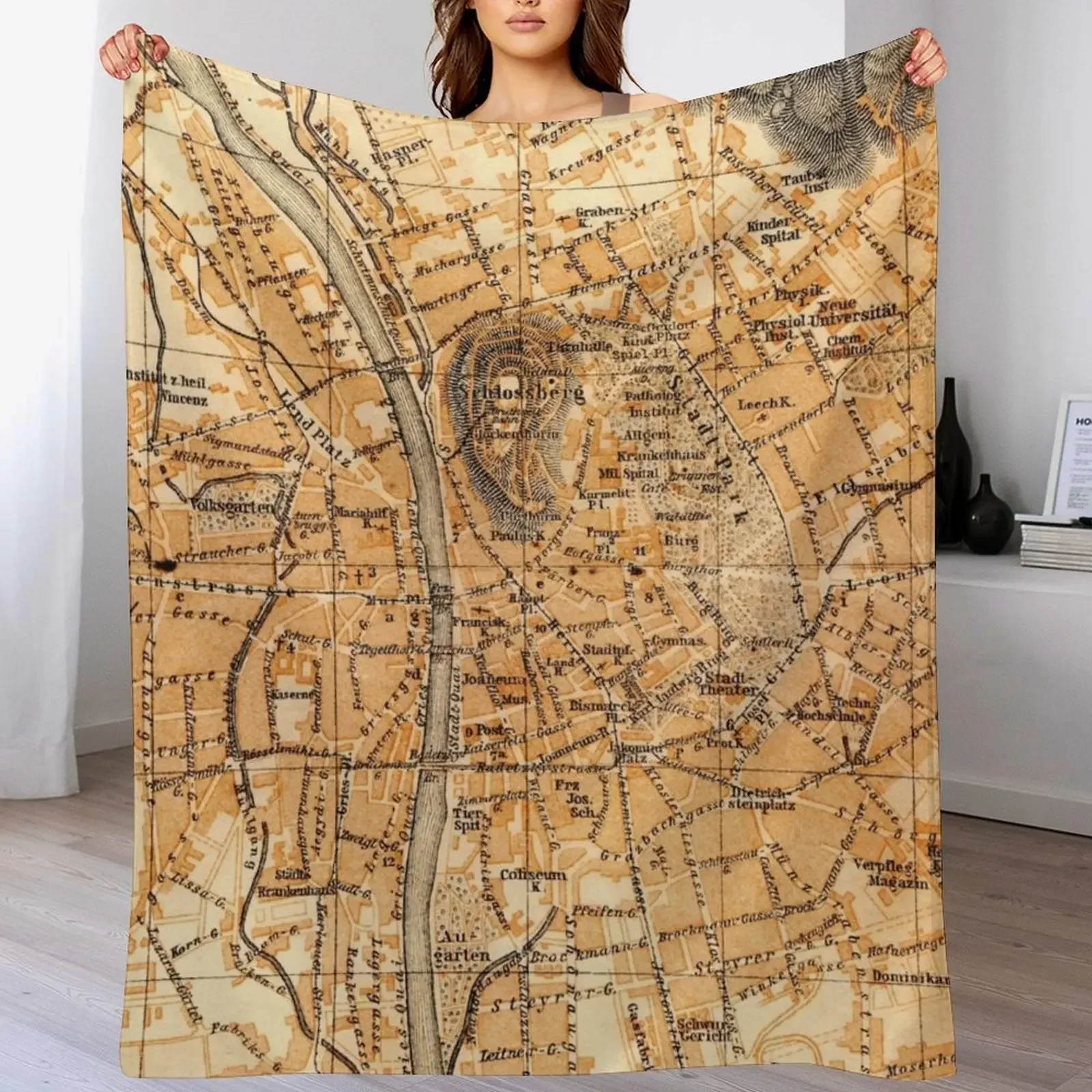 Vintage Graz Austria Map (1922) Throw Blanket Plush Fuzzy Cozy Blanket for Couch Sofa
Vintage Graz Austria Map (1922) Throw Blanket Plush Fuzzy Cozy Blanket for Couch Sofa