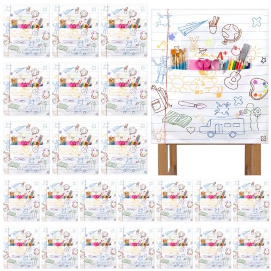 24 Pack Back to School Chair Pockets for Classroom 16.5"x19.5" Desk Organizer Pocket Chair Bag for Seat School Classroom
24 Pack Back to School Chair Pockets for Classroom 16.5"x19.5" Desk Organizer Pocket Chair Bag for Seat School Classroom