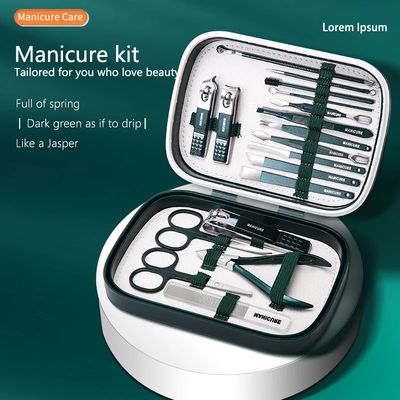 High quality 18-piece set A professional stainless steel nail clipper travel decoration package Nail and foot personal care tool
High quality 18-piece set A professional stainless steel nail clipper travel decoration package Nail and foot personal care tool