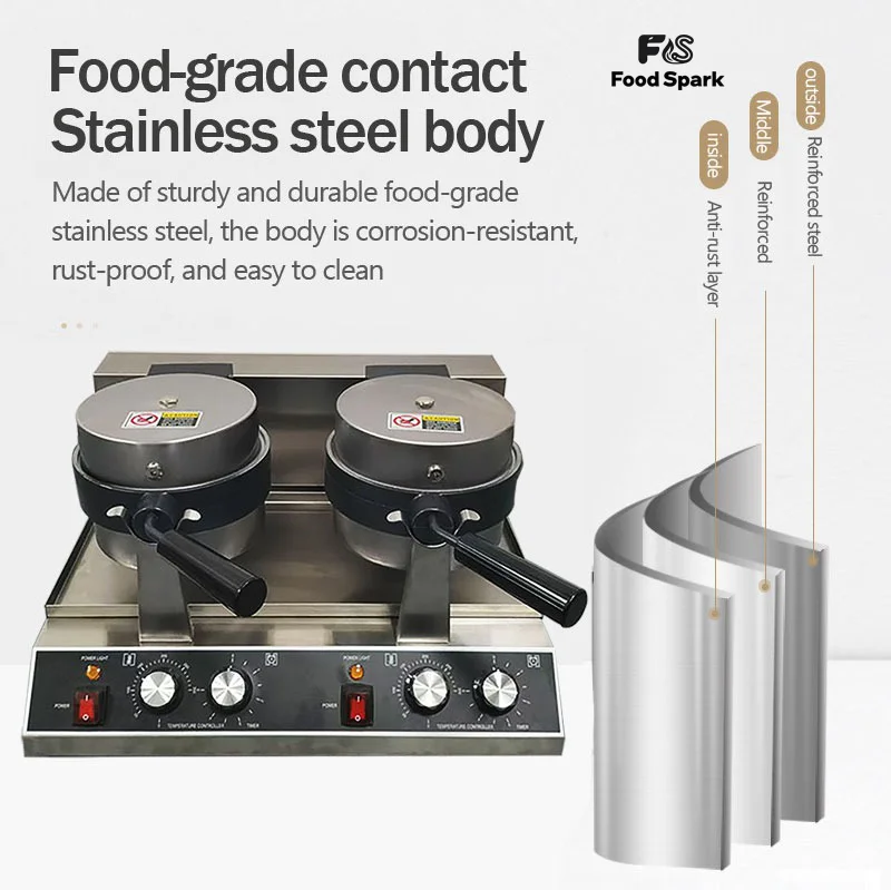 Commercial Electric Double Head Burger Maker Stainless Steel Panini Press Sandwich & Waffle Machine For Ice Cream Hamburger
Commercial Electric Double Head Burger Maker Stainless Steel Panini Press Sandwich & Waffle Machine For Ice Cream Hamburger