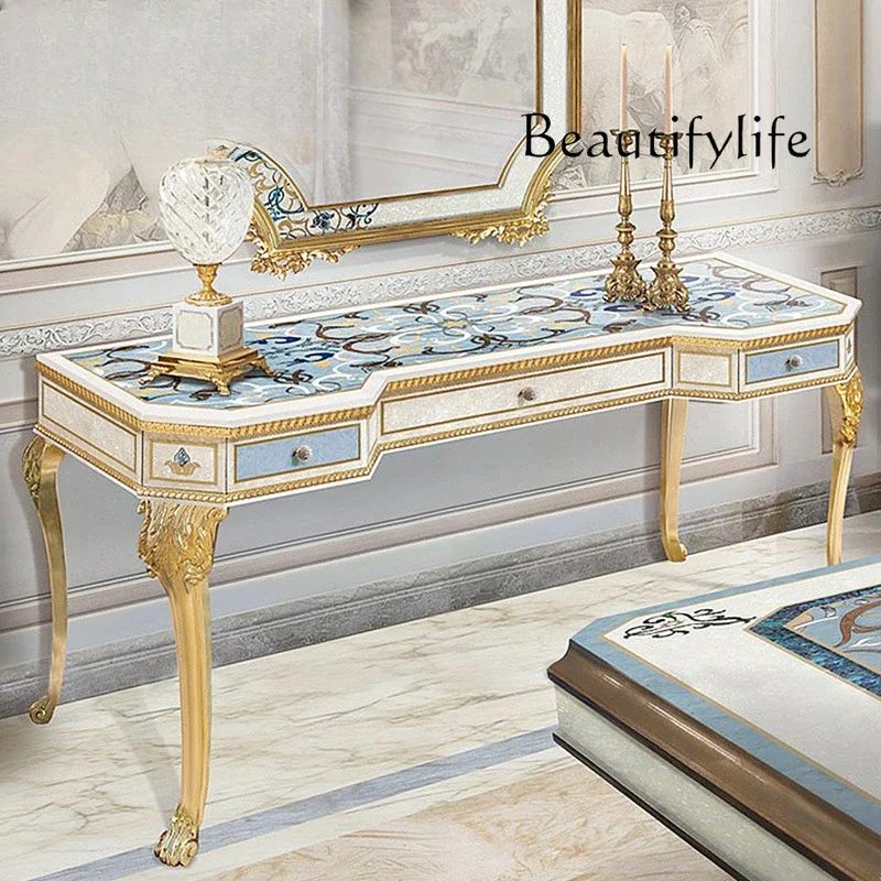 European simple luxury solid wood dresser parquet dressing table carved dressing table furniture
European simple luxury solid wood dresser parquet dressing table carved dressing table furniture