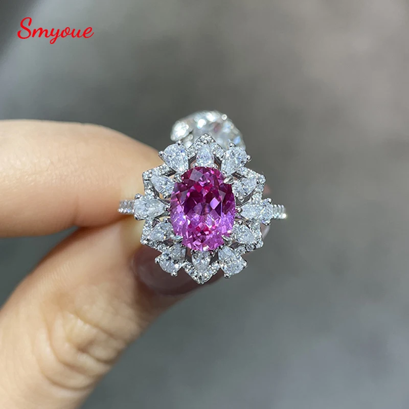 Smyoue 7*9MM Lab-grown Pink Sapphire Rings for Women Oval Cut Wedding Band Bride Jewelry 100% 925 Sterling Silver Wholesale
Smyoue 7*9MM Lab-grown Pink Sapphire Rings for Women Oval Cut Wedding Band Bride Jewelry 100% 925 Sterling Silver Wholesale