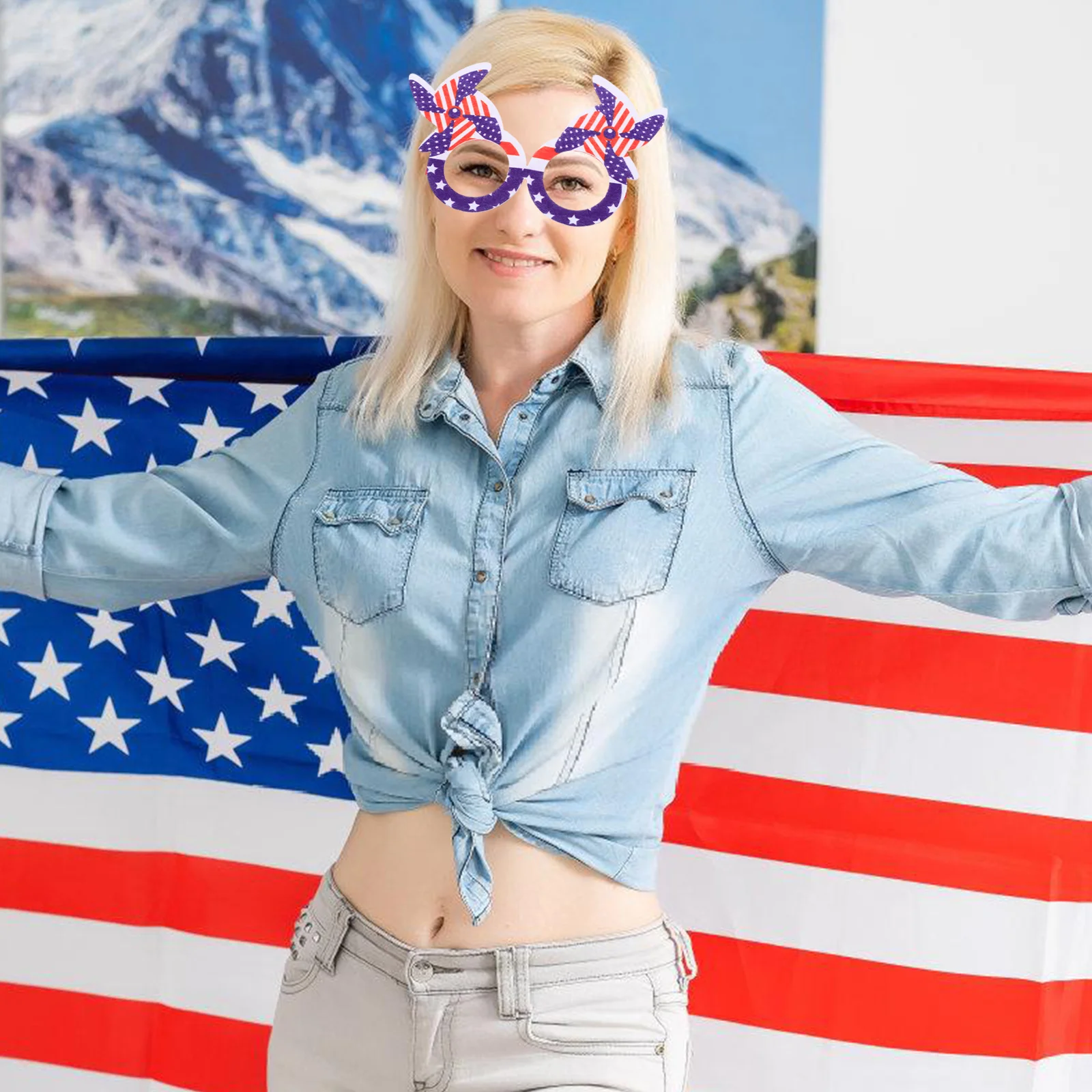 Windmill Glasses American Flag Photo Fourth of July Independence Day Decor Non-woven Fabric Party Supplies Child Eyewear
Windmill Glasses American Flag Photo Fourth of July Independence Day Decor Non-woven Fabric Party Supplies Child Eyewear