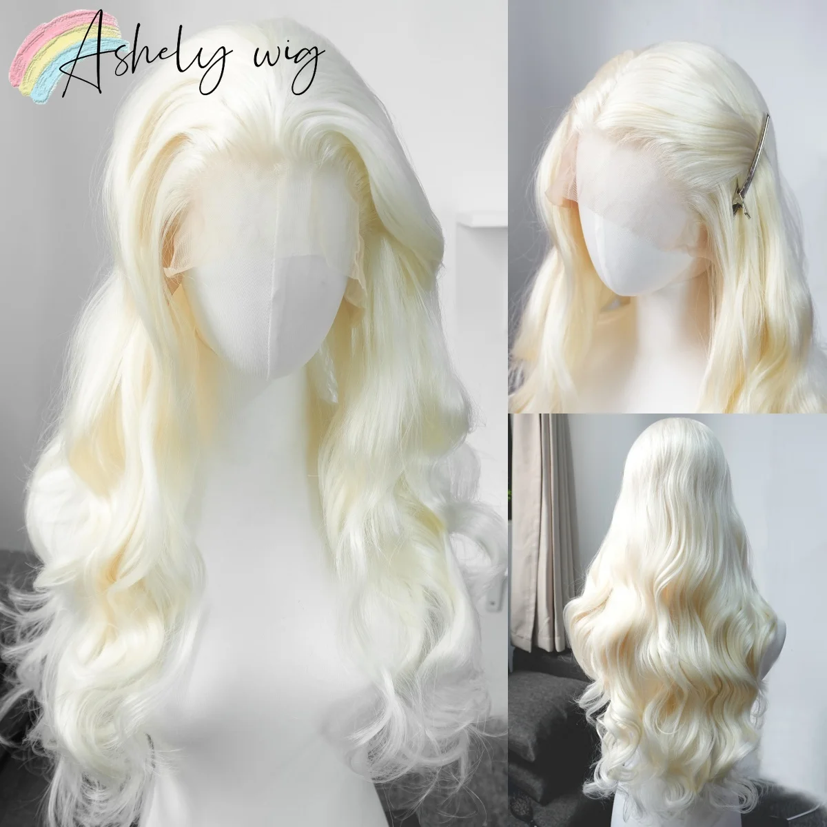 White Blonde Wig for Women 26inch Body Wave 13x4 Lace Front Wig Natural Looking Free Part Synthetic Lace Wig for Cosplay Party
White Blonde Wig for Women 26inch Body Wave 13x4 Lace Front Wig Natural Looking Free Part Synthetic Lace Wig for Cosplay Party