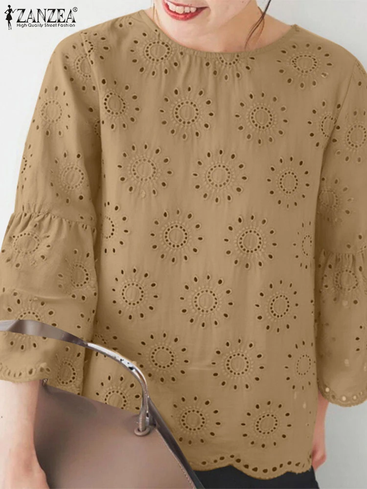 ZANZEA Fashion Women O Neck 3/4 Sleeve Blouse Summer Embroidery Floral Shirt Casual Solid Work Blusas Bohemain Holiday Tops 2025
ZANZEA Fashion Women O Neck 3/4 Sleeve Blouse Summer Embroidery Floral Shirt Casual Solid Work Blusas Bohemain Holiday Tops 2025