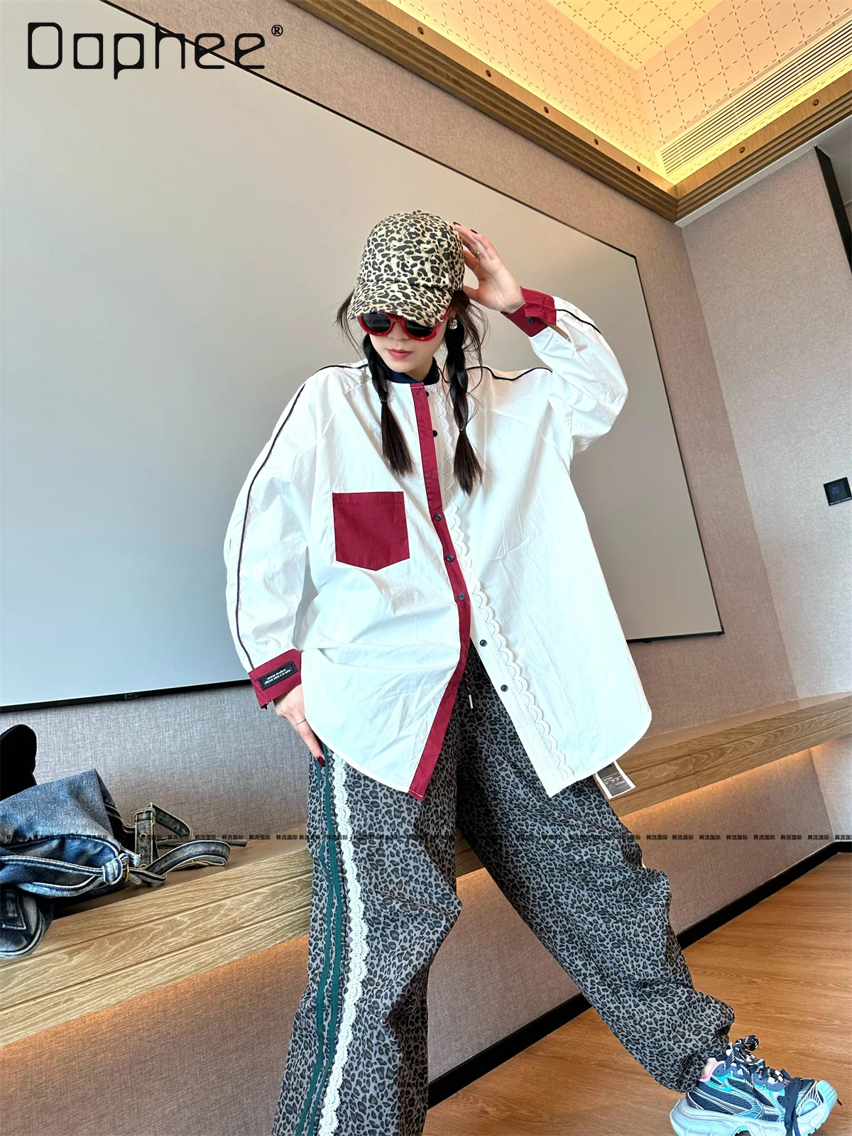 Oversized Shirts 2026 Spring Autumn New Loose Pocket Versatile Shirt Women Mid-Length Cartoon Print Single-Breasted Shirt Tops
Oversized Shirts 2026 Spring Autumn New Loose Pocket Versatile Shirt Women Mid-Length Cartoon Print Single-Breasted Shirt Tops