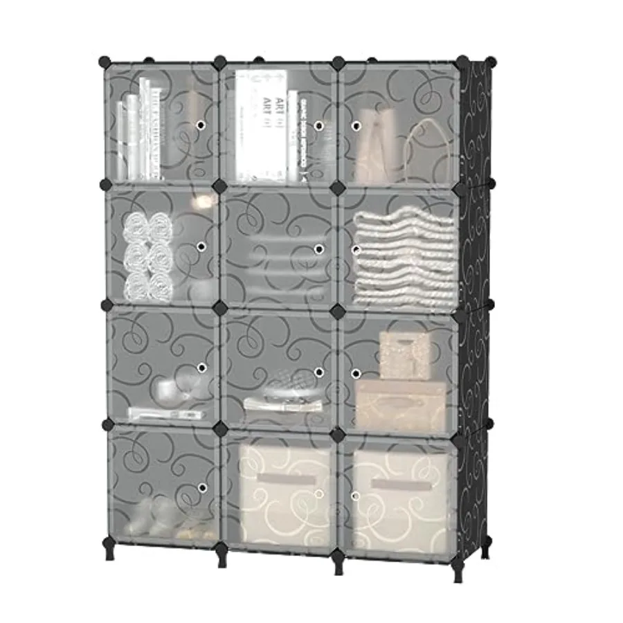 12 Cube Storage Organizer with Doors, DIY Plastic Closet Shelf, Modular Bookshelf, Stackable Shelving Rack for Bedroom, Living
12 Cube Storage Organizer with Doors, DIY Plastic Closet Shelf, Modular Bookshelf, Stackable Shelving Rack for Bedroom, Living